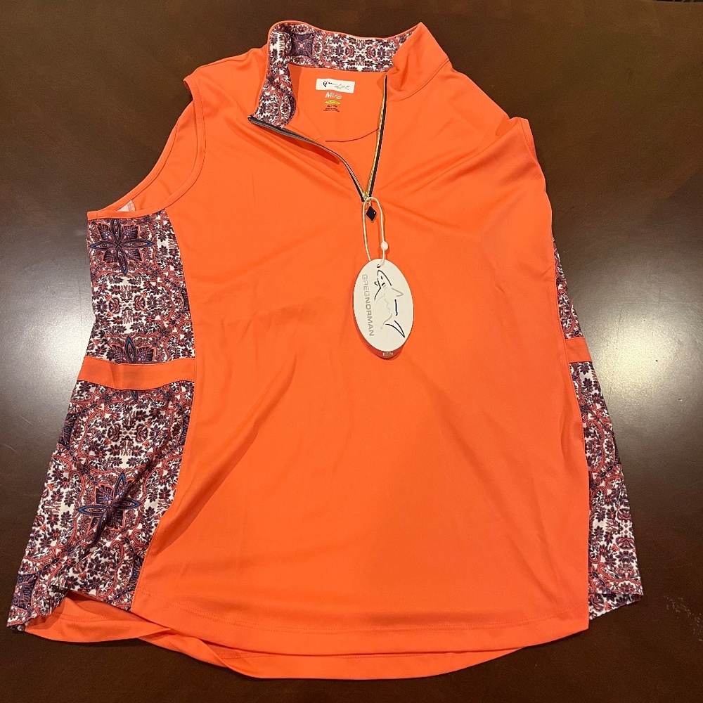 Women’s Greg Norman sleeveless polo shirt